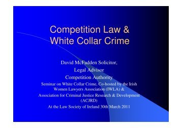 Competition Law & White Collar Crime - ACJRD