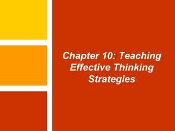 Teaching Effective Thinking Strategies