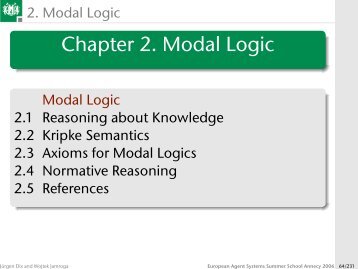 Modal Logics for Multi-Agent Systems