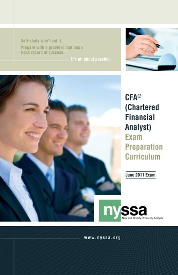 CFA - New York Society of Security Analysts