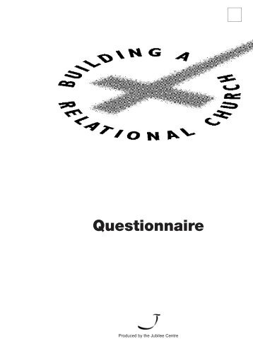 Questionnaire { - Jubilee Centre