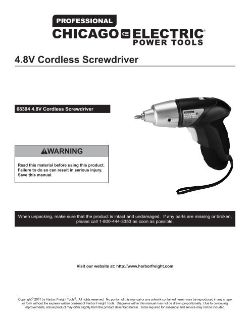 4.8 Volt 1//4 Inch Cordless Screwdriver Kit with Built-in LED Light; Forward and Reverse Operation by Drill Master