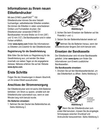 Handbuch auf Deutsch - DYMO