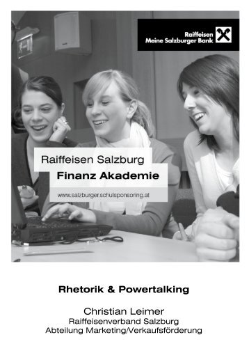 Rhetorik & Powertalking - Salzburger Schulsponsoring