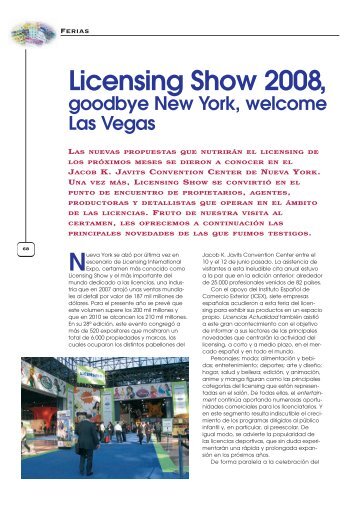 Licensing Show 2007, Licensing Show 2008, - Licencias Actualidad