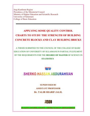 Quality Control Charts - University of Sulaimani