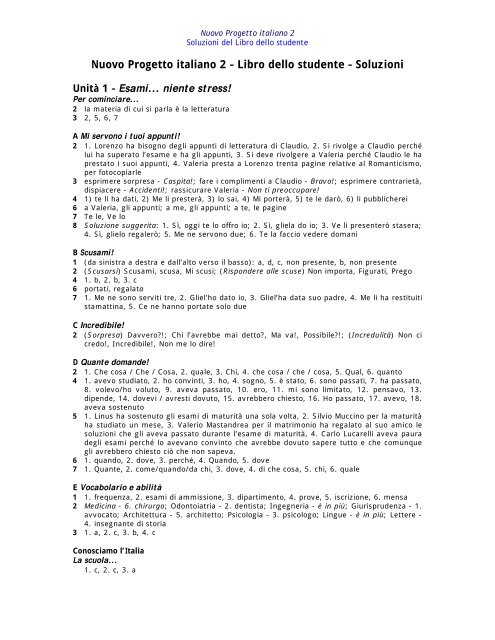 Nuovo Progetto Italiano 1 Libro Dello Studente Pdf - Leer un Libro