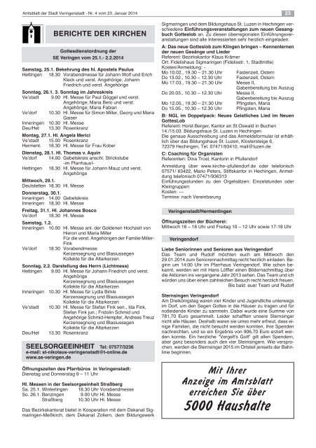 Amtsblatt KW 4 - Veringenstadt