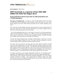 APM Terminals is a sponsor of the 39th ABN AMRO CPC RUN The ...