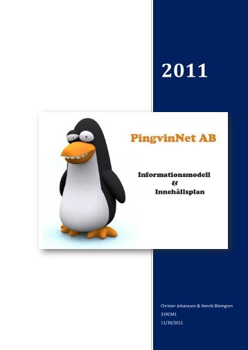 Informationsmodell & Innehållsplan för PingvinNet AB - Christer ...