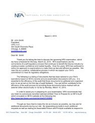 Document Request List - National Futures Association
