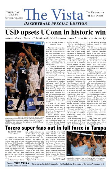 USD upsets UConn in historic win - University of San Diego