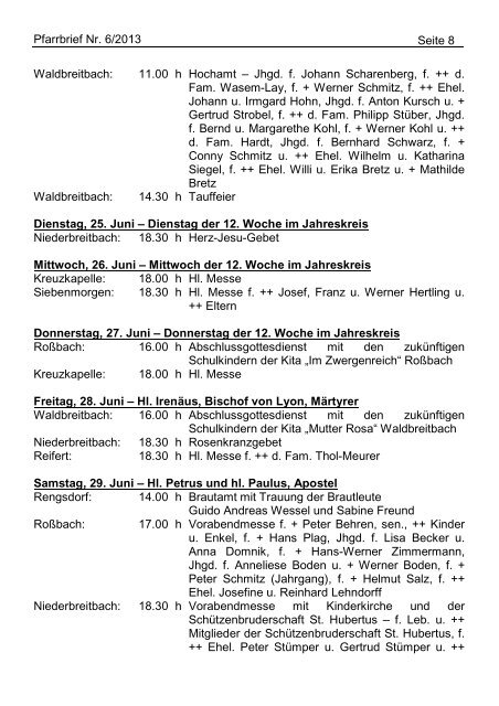 pfarrbrief 2013-06.1 - Katholische Pfarrgemeinden Niederbreitbach ...