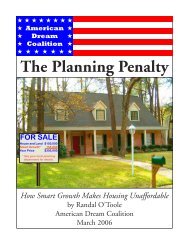 The Planning Penalty - American Dream Coalition