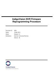 Firmware Reprogramming Procedures - NVR - IndigoVision