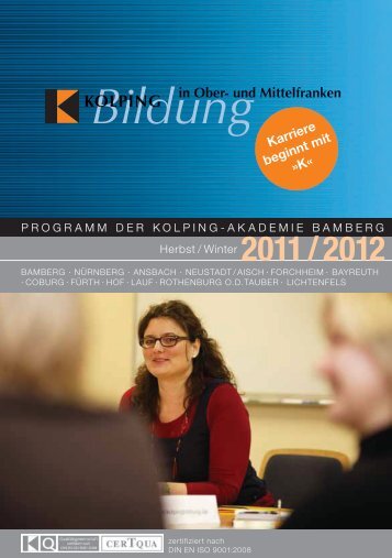 Bildung - Kolping Bildung in Ober- und Mittelfranken