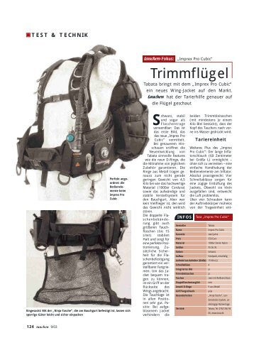 Tusa "Imprex Pro Cubic" - Tauchen