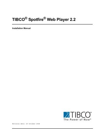 TIBCO Spotfire Web Player 2.2 - TIBCO Product Documentation