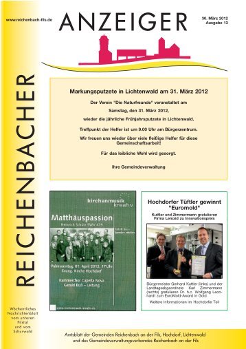 Kalenderwoche 13 - Gemeinde Reichenbach an der Fils