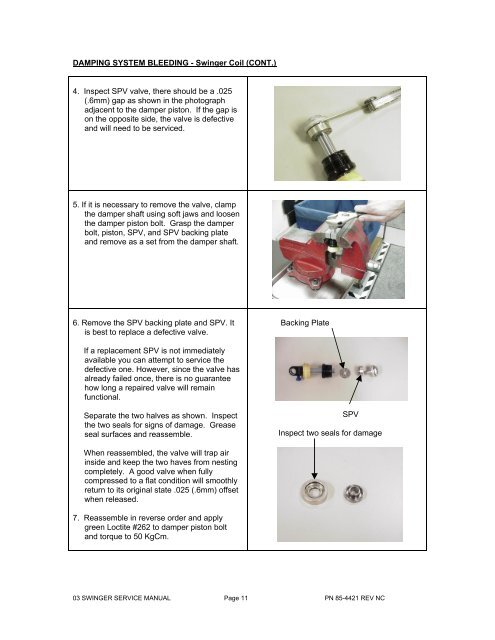 DAMPING SYSTEM The dampin