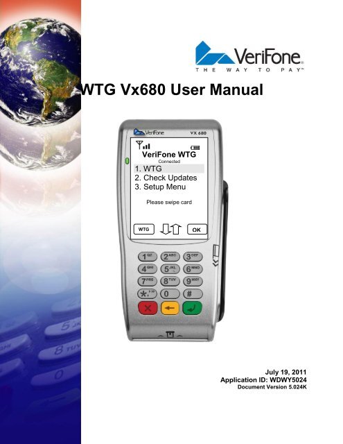 WTG Vx680 User Manual - VeriFone Support Portal