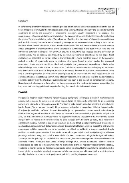 Gonzalo C. Caprirolo and Marko Glažar Fiscal multipliers ... - UMAR