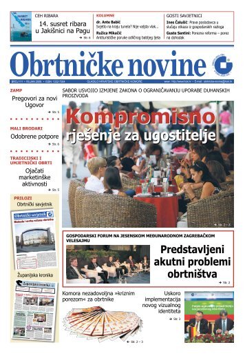 ObrtniÄke novine broj 111 - Hrvatska obrtniÄka komora