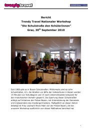 Bericht Trendy Travel Nationaler Workshop âDie SchulstraÃe den ...