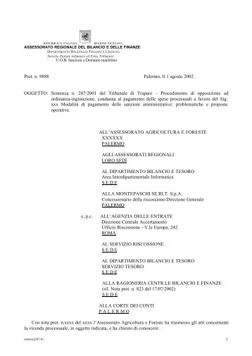 Opposizione ad ordinanza-ingiunzione ... - Regione Siciliana
