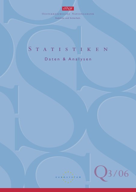 Statistiken – Daten und Analysen Q3-06