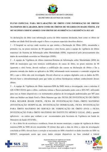 As declaraÃ§Ãµes de Ã³bito com informaÃ§Ã£o acerca de Ã³bito materno ...