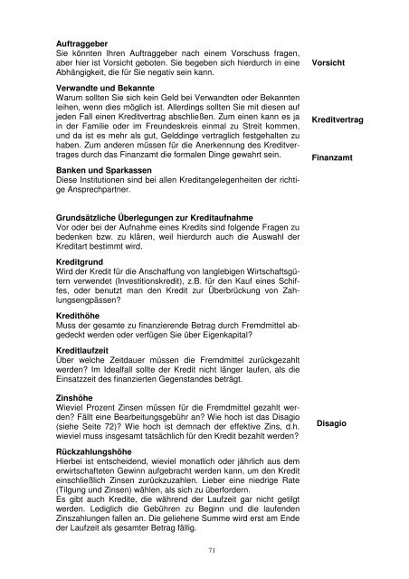 Zahlungsverkehr, Finanzplanung und Kreditarten