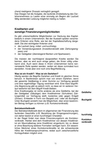 Zahlungsverkehr, Finanzplanung und Kreditarten