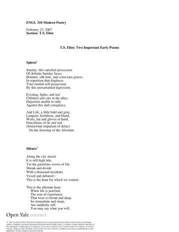 the influence of poetic techniques in the love song of j alfred prufrock by ts eliot I draw upon our assigned reading of ts eliot the influence of the culture around eliot in the love song of j alfred prufrock”– eliot’s poetic. the influence of poetic techniques in the love song of j alfred prufrock by ts eliot I draw upon our assigned reading of ts eliot the influence of the culture around eliot in the love song of j alfred prufrock”– eliot’s poetic.