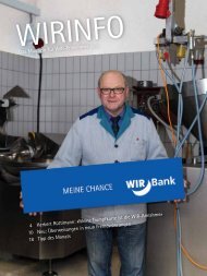 Das Magazin für WIR-Teilnehmer - WIR Bank