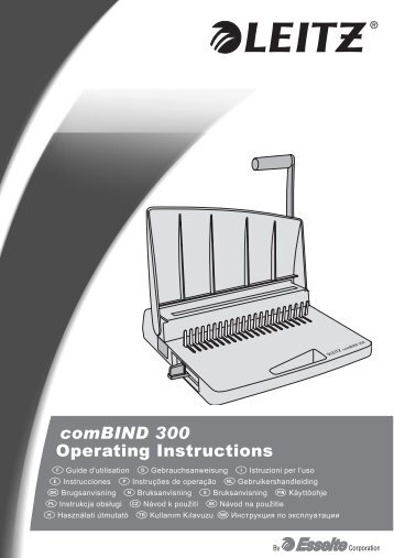 comBIND 300 Operating Instructions - Office-Profishop