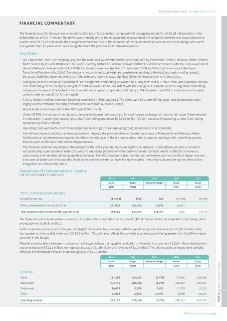 Annual Report 2011 - Watercare