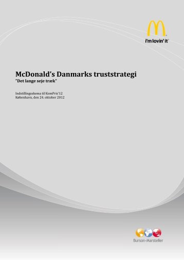 McDonald's Danmarks truststrategi - Dansk Kommunikationsforening