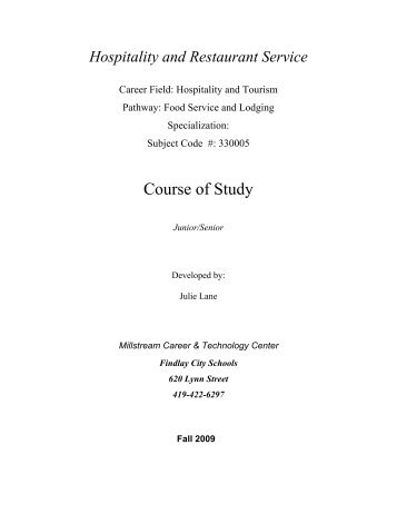 Course of Study - Findlay City Schools