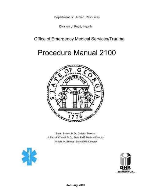 Office of Emergency Medical Services/Trauma Procedure - NHTSA