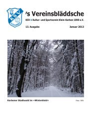 Vereinsblaeddsche 1. Ausgabe 2013 - KSV Klein-Karben