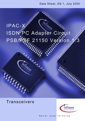 IPAC-X ISDN PC Adapter Circuit PSB/PSF 21150 Version 1.3