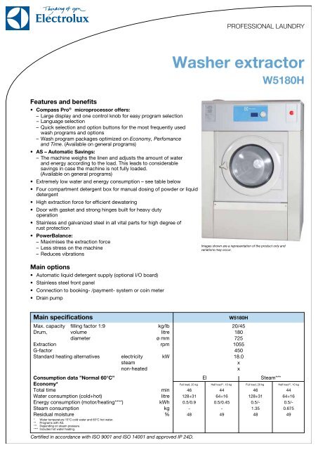 Washer extractor - Electrolux Professional Laundry Systems - Home