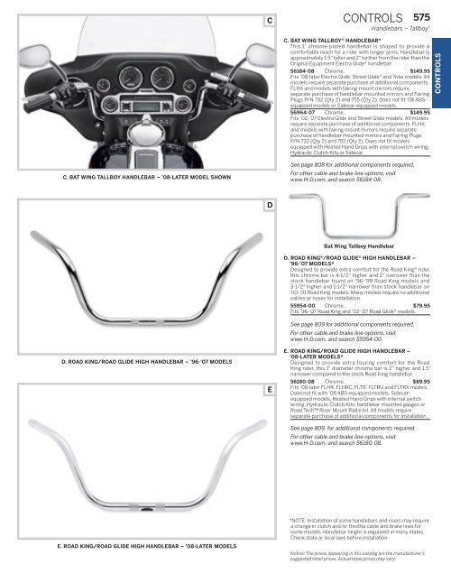 controls when the handlebar - Harley-Davidson