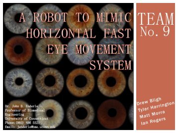 A Robot to mimic horizontal Eye Movement - Biomedical ...