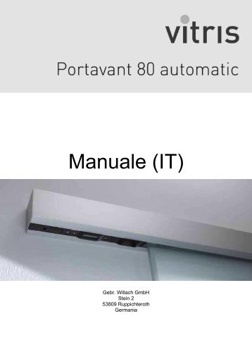 Manuale Portavant 80 automatic - Willach