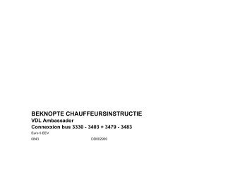 beknopte chauffeursinstructie - Training Registration System - VDL ...