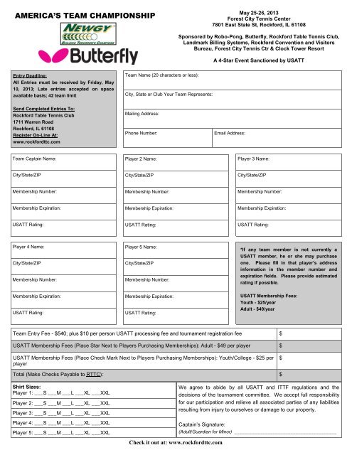 Entry Form - Tabloid EMAIL 2013 UTI - Rockford Table Tennis Club