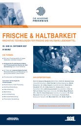 FRISCHE & HALTBARKEIT - Akademie Fresenius