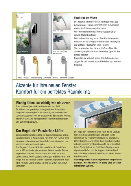 KOMFORT UND BEHAGLICHKEIT FENSTER AUS KUNSTSTOFF